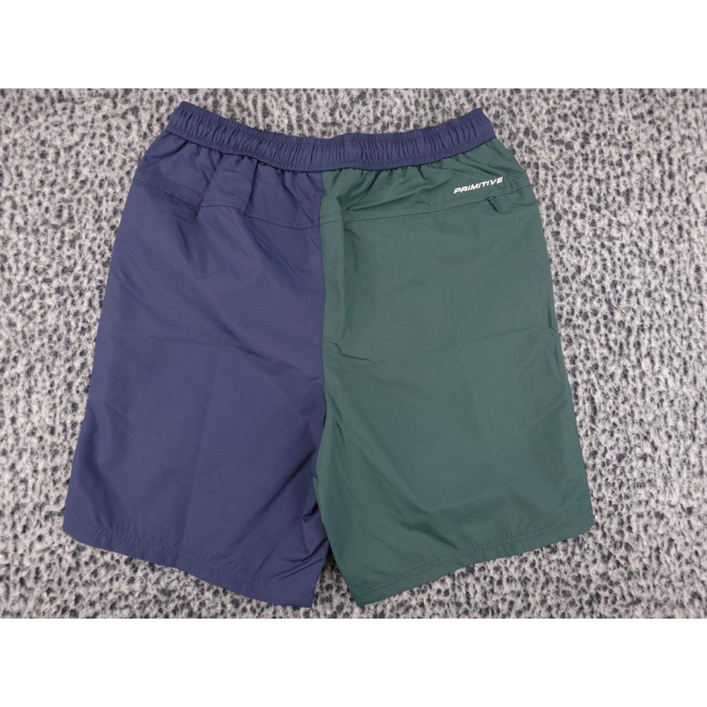 Primitive Skateboarding Colorblock Shorts Mens Small Navy Green Globe Logo 7893 - Picture 4 of 8